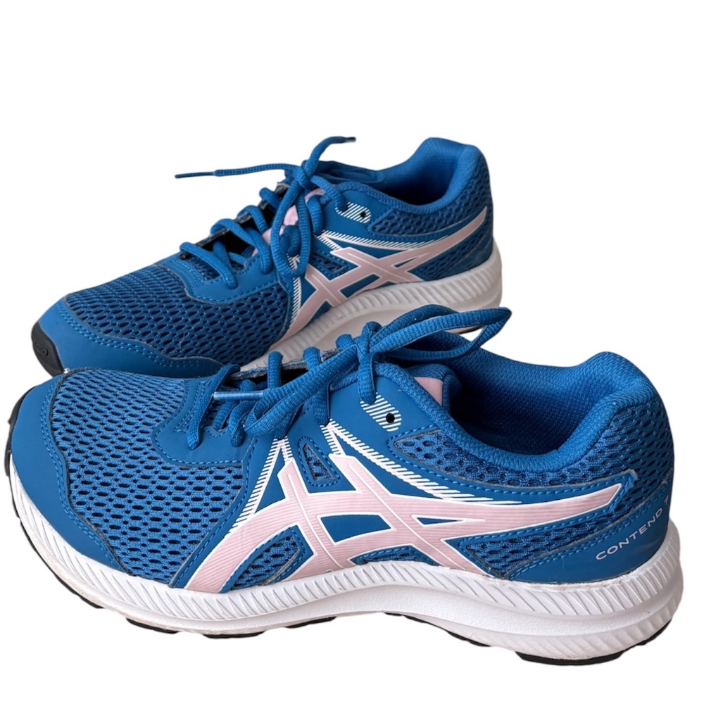 Asics Junior Contend 7‎ Grade School Running Shoes US 6 Blue Pink